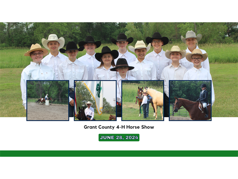 Logo for 2024 Grant County 4-H Horse Show